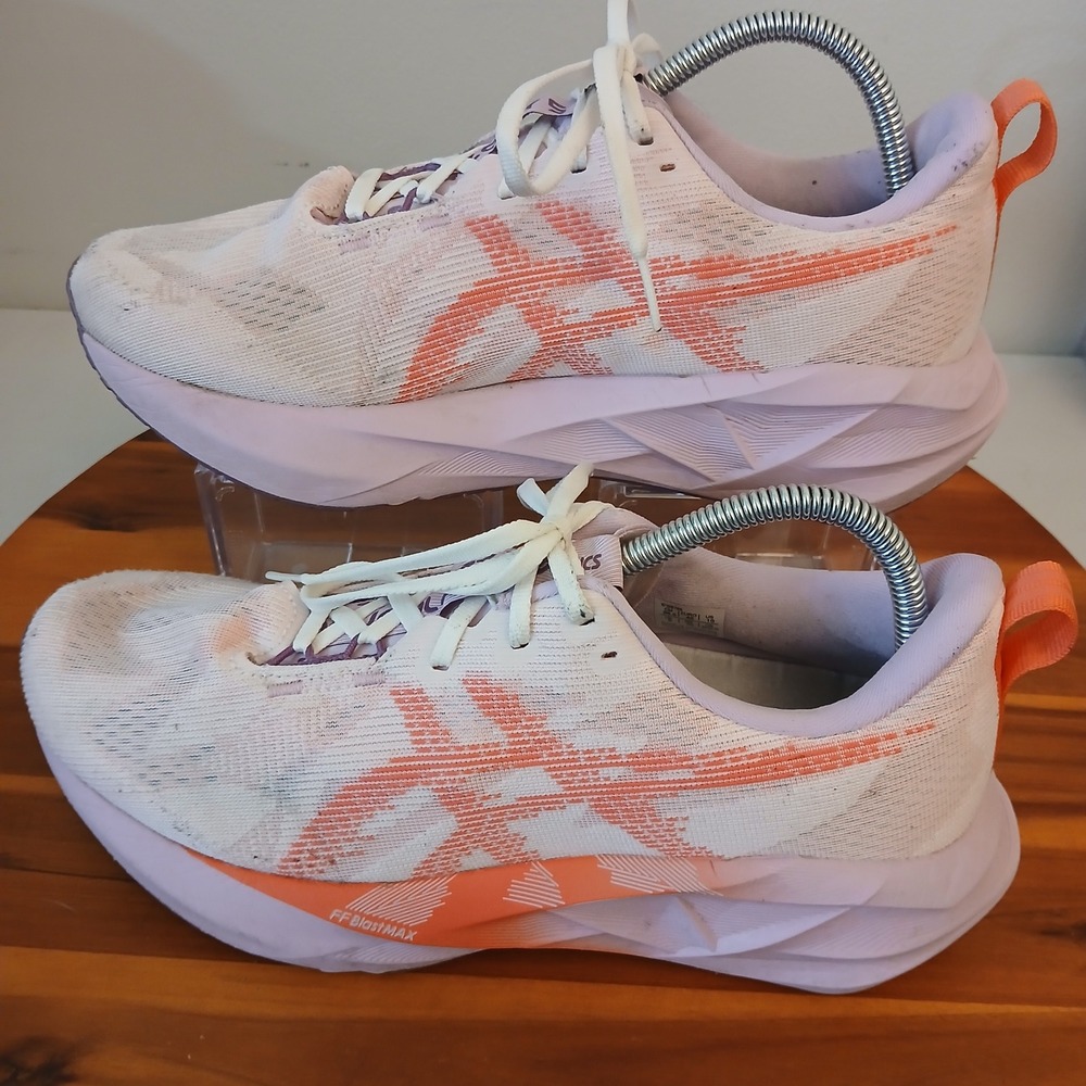 ASICS Novablast 5 Womens 10 Pink Orange FF Blast Running Shoes Mesh 1012B765